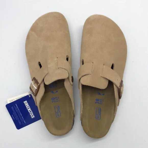 Birkenstock Tan Suede Mules - Picture 2 of 5